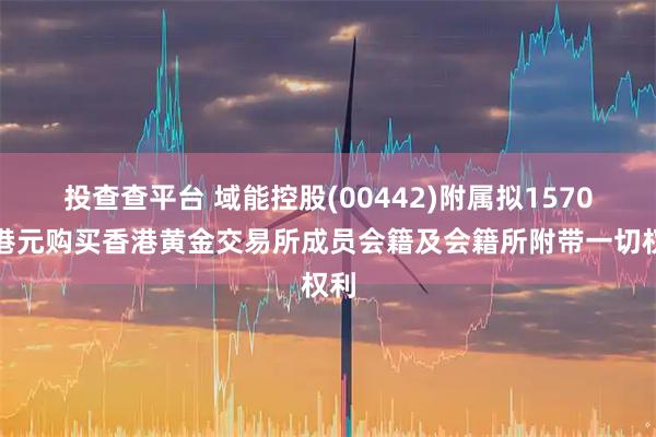 投查查平台 域能控股(00442)附属拟1570万港元购买香港黄金交易所成员会籍及会籍所附带一切权利